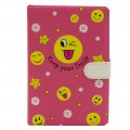 Jurnal B6 CNX Keep Your Smile 9702L-2, 200 pagini, coperta carton roz, cu magnet