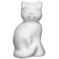 Accesorii creatie - polistiren HD - pisica, alb, 14.5x26x13cm, Colorarte