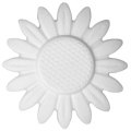 Accesorii creatie - polistiren HD - floarea soarelui, alb, 15x15x1.6cm, Colorarte