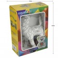 Jucarie vatelina pentru colorat - girafa, 4 markere lavabile, Colorarte, KP-20-4004