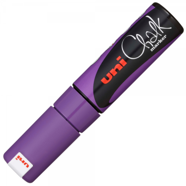 Marker cu creta UNI Chalk PWE-8K, varf tesit, 8.0mm, diverse culori