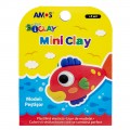 Plastilina AMOS iClay MiniClay AM-27, diverse modele, 30 g, 4 culori/cutie
