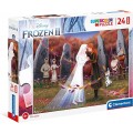 Puzzle carton 24 piese Clementoni Supercolor Maxi - Frozen, 24217, 3+ ani