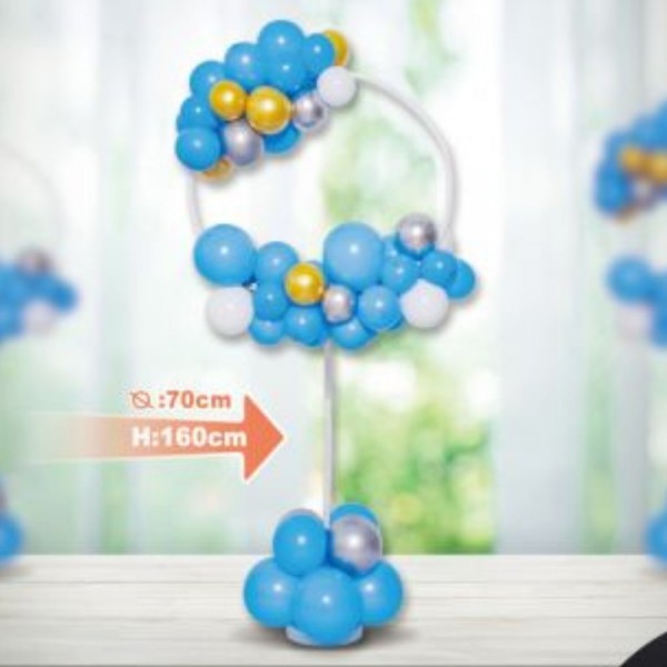 Ornament baloane PartyGo, 160cm, albastru, FD0143, set 56 buc