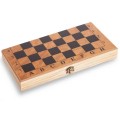 Joc 3in1 - Sah, Dame si Table - CNX, cutie lemn maro, inchidere magnetica, 24x24cm, 3+ ani, S2414