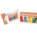 Joc educativ - Invata matematica - CNX, betisoare si cifre, din lemn, 72 de piese, multicolor, 3+ ani