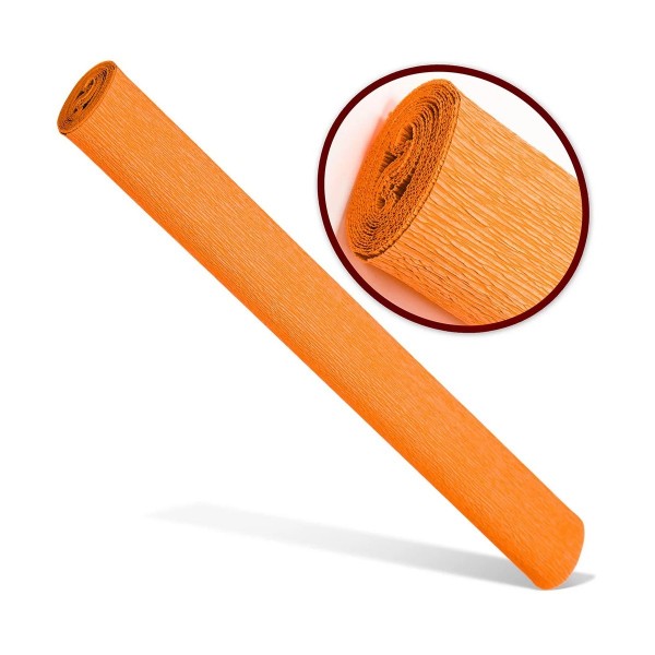 Hartie creponata Colorarte QC-006, portocaliu intens, 50x200cm, solida floristica