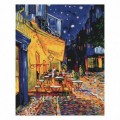 Set Pictura pe numere 40x50cm, Atelier - Cafenea de noapte din Arles - panza, cadru lemn, pensule, culori acrilice, ATPBN51338