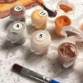 Set Pictura pe numere 40x50cm, Atelier - Frunze colorate - panza, cadru de lemn, pensule, culori acrilice, ATPBN32082