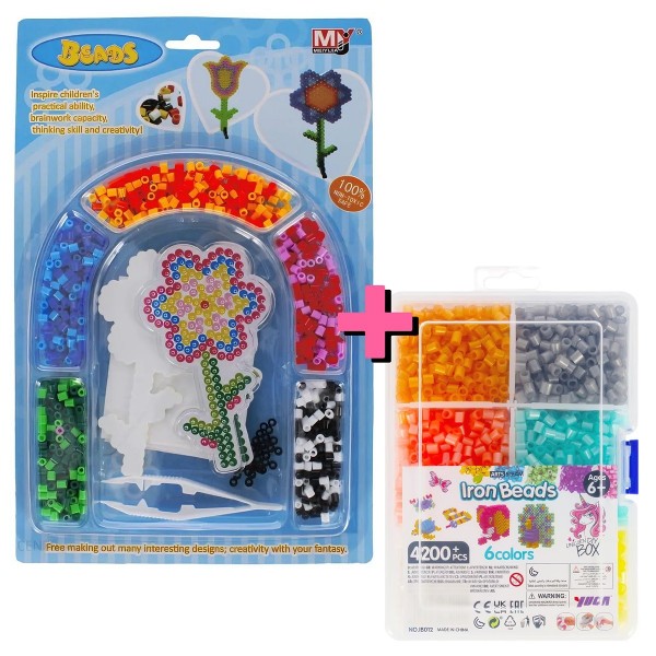Jucarie set puzzle creativ floare cu margele+rezerva inele 4200 bucati MegaCreative