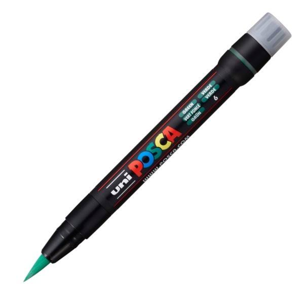 Marker UNI Posca Brush PCF-350, varf pensula, 1.0-10.0mm, diverse culori