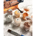 Set Pictura pe numere 40x50cm, Brushme - Leu colorat - panza, cadru de lemn, pensule, culori acrilice, BS8999