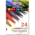 Creioane colorate Koh-i-noor fara lemn 24 culori PROGRESSO
