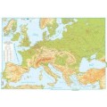 Harta EUROPA fizica 50x70 cm AMCO plastifiat