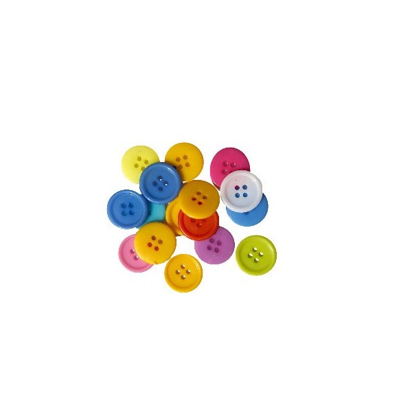 20 nasturi mari plastic Colorarte 20 mm clasic 