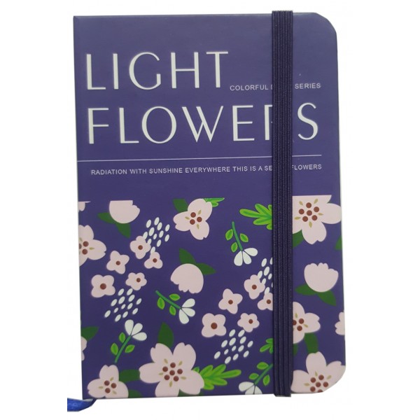 Jurnal A7, 160 pag. CNX, Light Flowers, elastic, 3781-38L