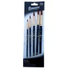 Pensule par nylon, varf rotund CNX Bomeijia A5015R, nr 2,6,8,10,12, 5 bucati/set