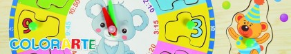 Puzzle din lemn si sabloane