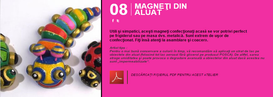 Magneti din aluat - Atelier