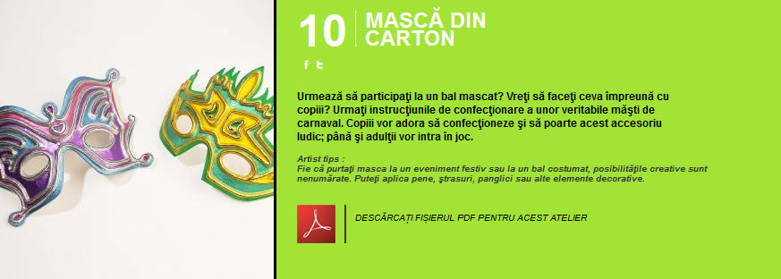 Masca din carton - Atelier