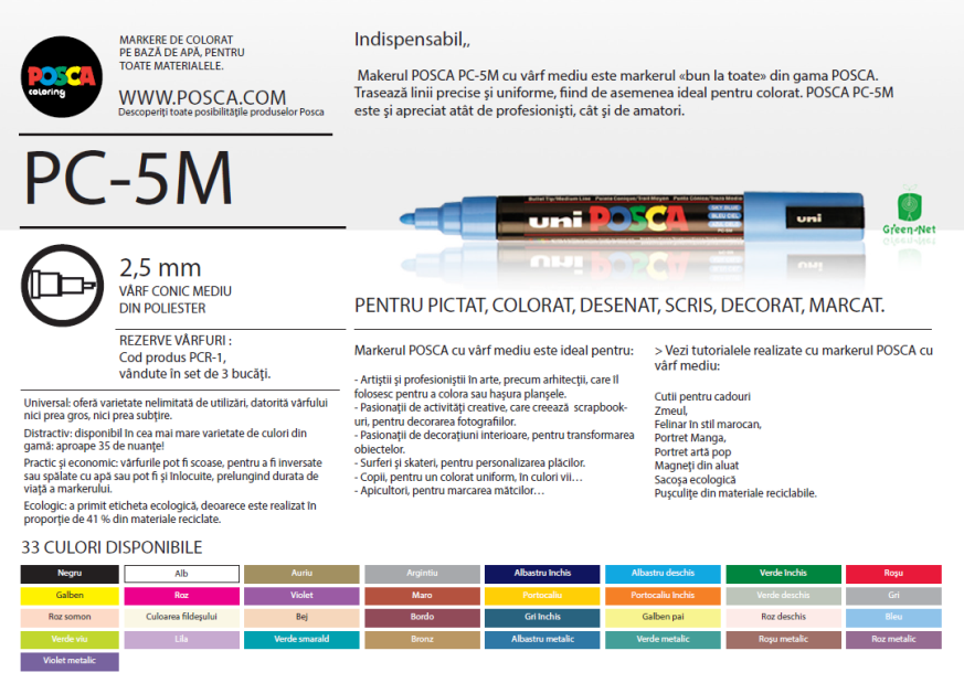 Descriere POSCA PC-5M